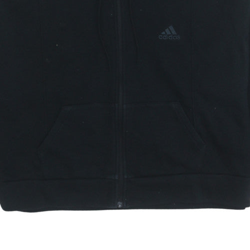 Womens UK Size L adidas Black Full Zip Hoodie
