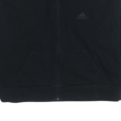 Womens UK Size L adidas Black Full Zip Hoodie