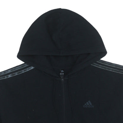 Womens UK Size L adidas Black Full Zip Hoodie