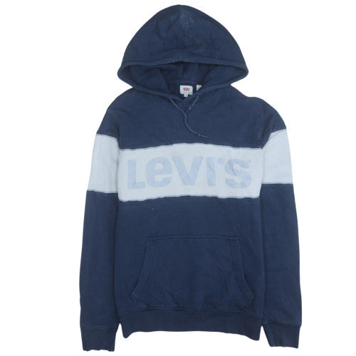 Mens UK Size M Levi's Blue Pullover Hoodie