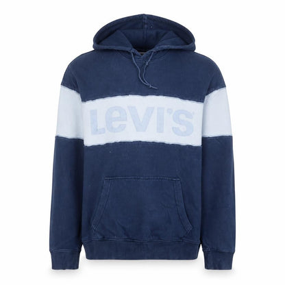 Mens UK Size M Levi's Blue Pullover Hoodie