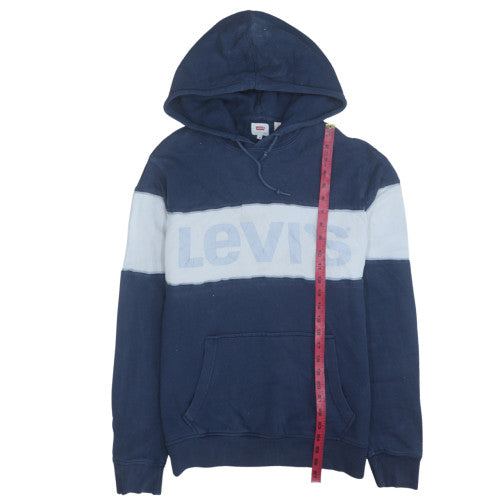 Mens UK Size M Levi's Blue Pullover Hoodie