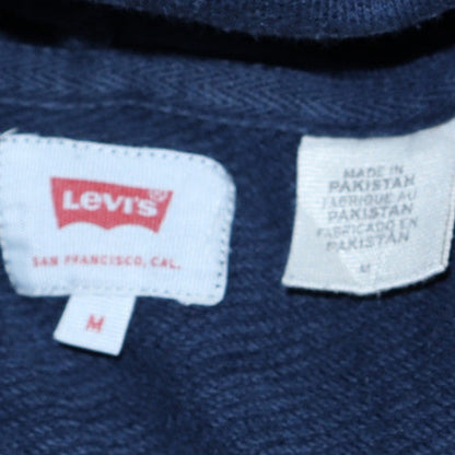 Mens UK Size M Levi's Blue Pullover Hoodie