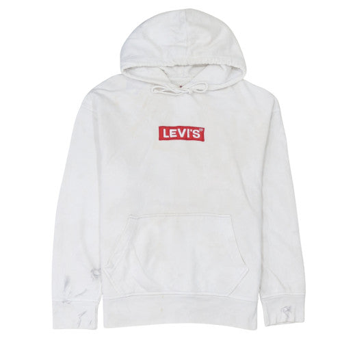 Mens UK Size M Levi's White Pullover Hoodie