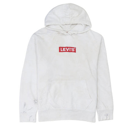 Mens UK Size M Levi's White Pullover Hoodie