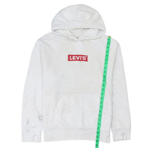 Mens UK Size M Levi's White Pullover Hoodie