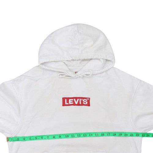 Mens UK Size M Levi's White Pullover Hoodie