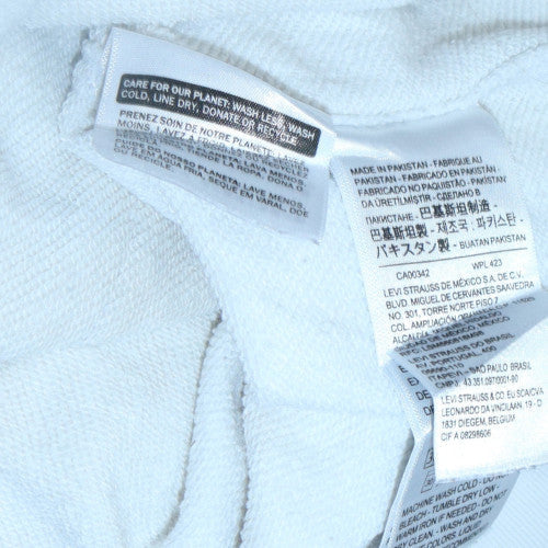 Mens UK Size M Levi's White Pullover Hoodie