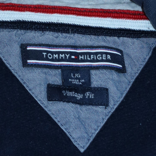 Mens UK Size L Tommy Hilfiger Blue Full Zip Hoodie