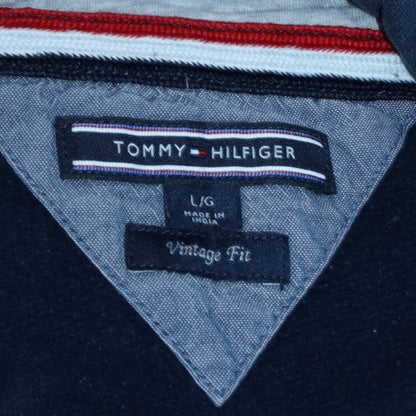 Mens UK Size L Tommy Hilfiger Blue Full Zip Hoodie