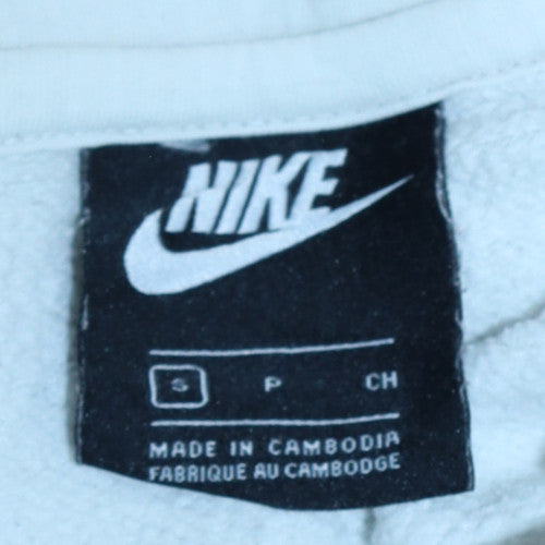 Mens UK Size S Nike White Pullover Hoodie