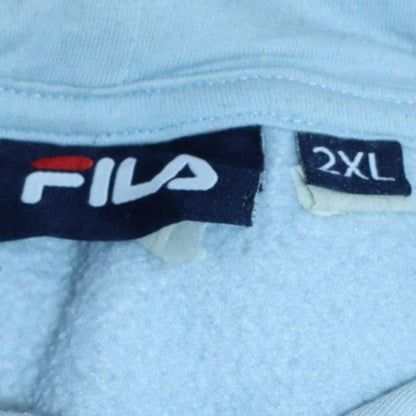 Womens UK Size 2XL FILA Blue Pullover Hoodie