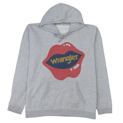 Mens UK Size M Wrangler Grey Pullover Hoodie