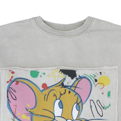 Mens UK Size XS Tom and Jerry Grey Pullover Sweatshirt