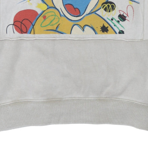 Mens UK Size XS Tom and Jerry Grey Pullover Sweatshirt