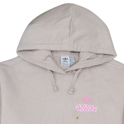 Womens UK Size XS adidas Beige Pullover Hoodie