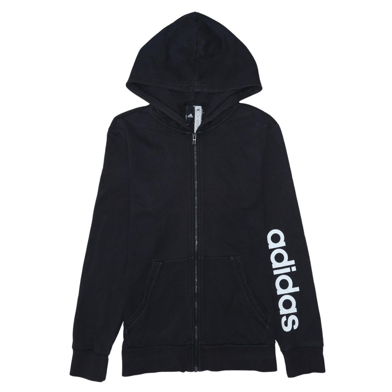 Mens UK Size M adidas Black Full Zip Hoodie
