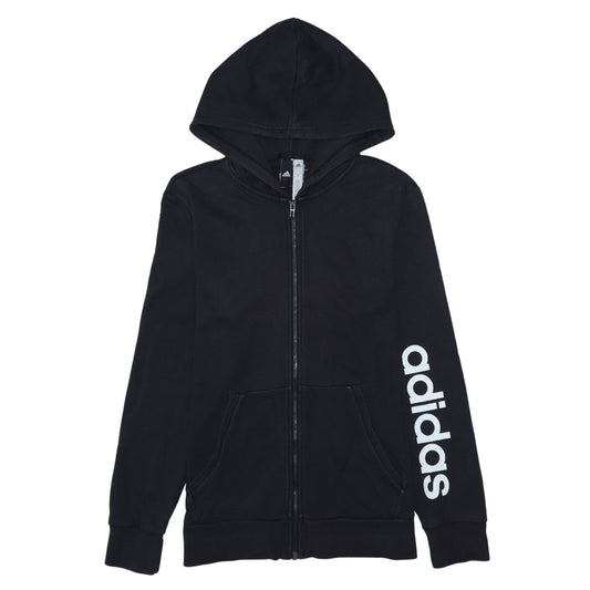 Mens UK Size M adidas Black Full Zip Hoodie