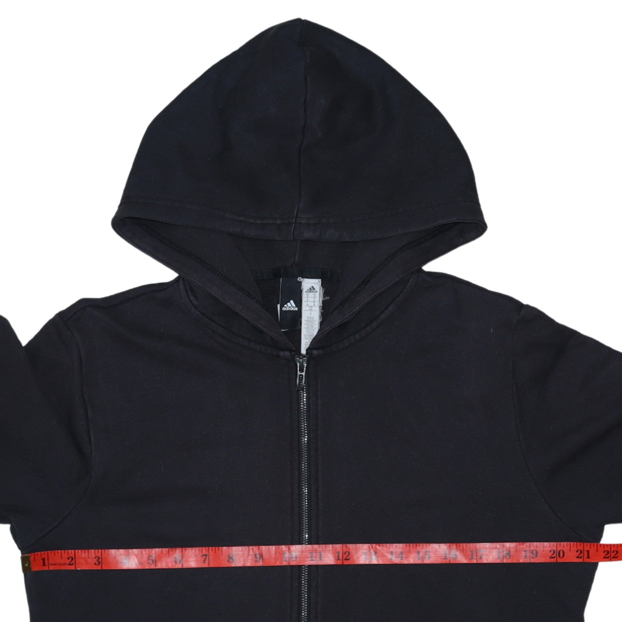 Mens UK Size M adidas Black Full Zip Hoodie