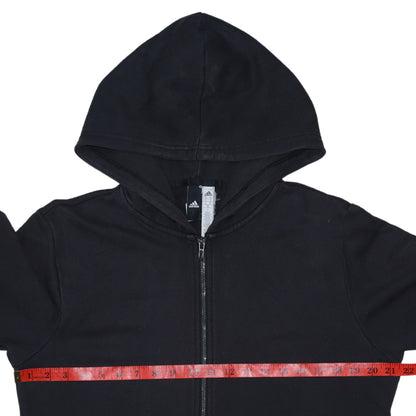 Mens UK Size M adidas Black Full Zip Hoodie