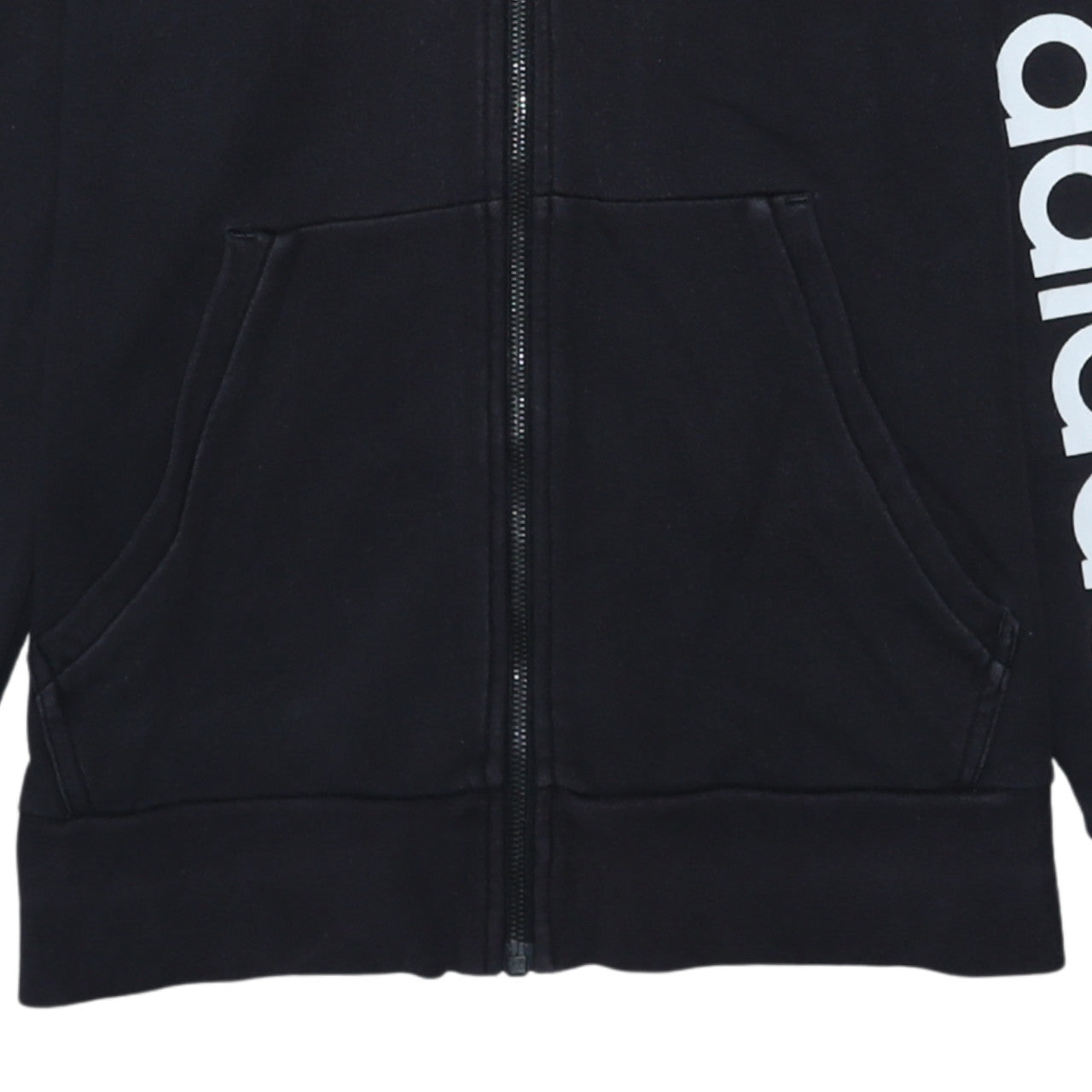 Mens UK Size M adidas Black Full Zip Hoodie