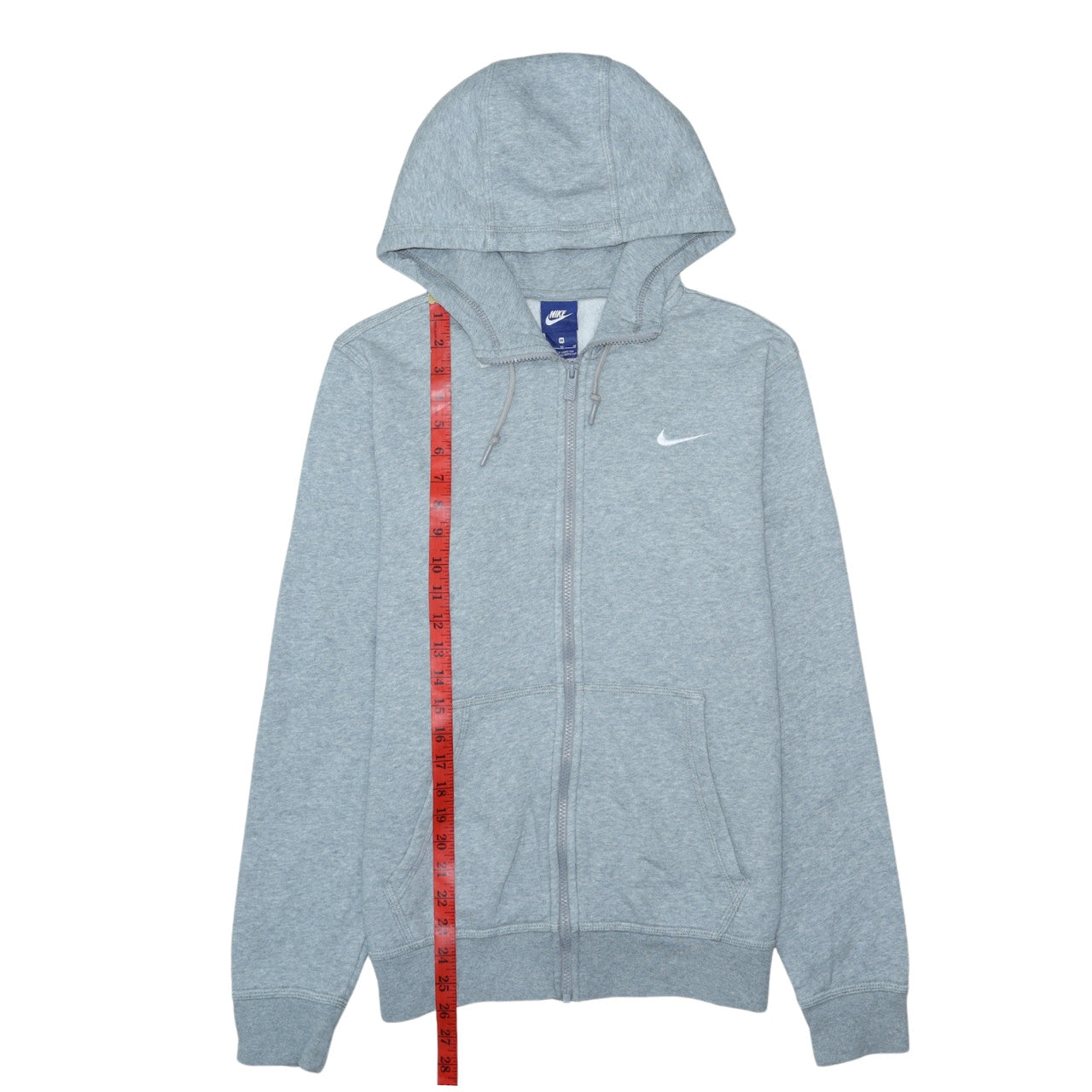 Mens UK Size M Nike Grey Full Zip Hoodie