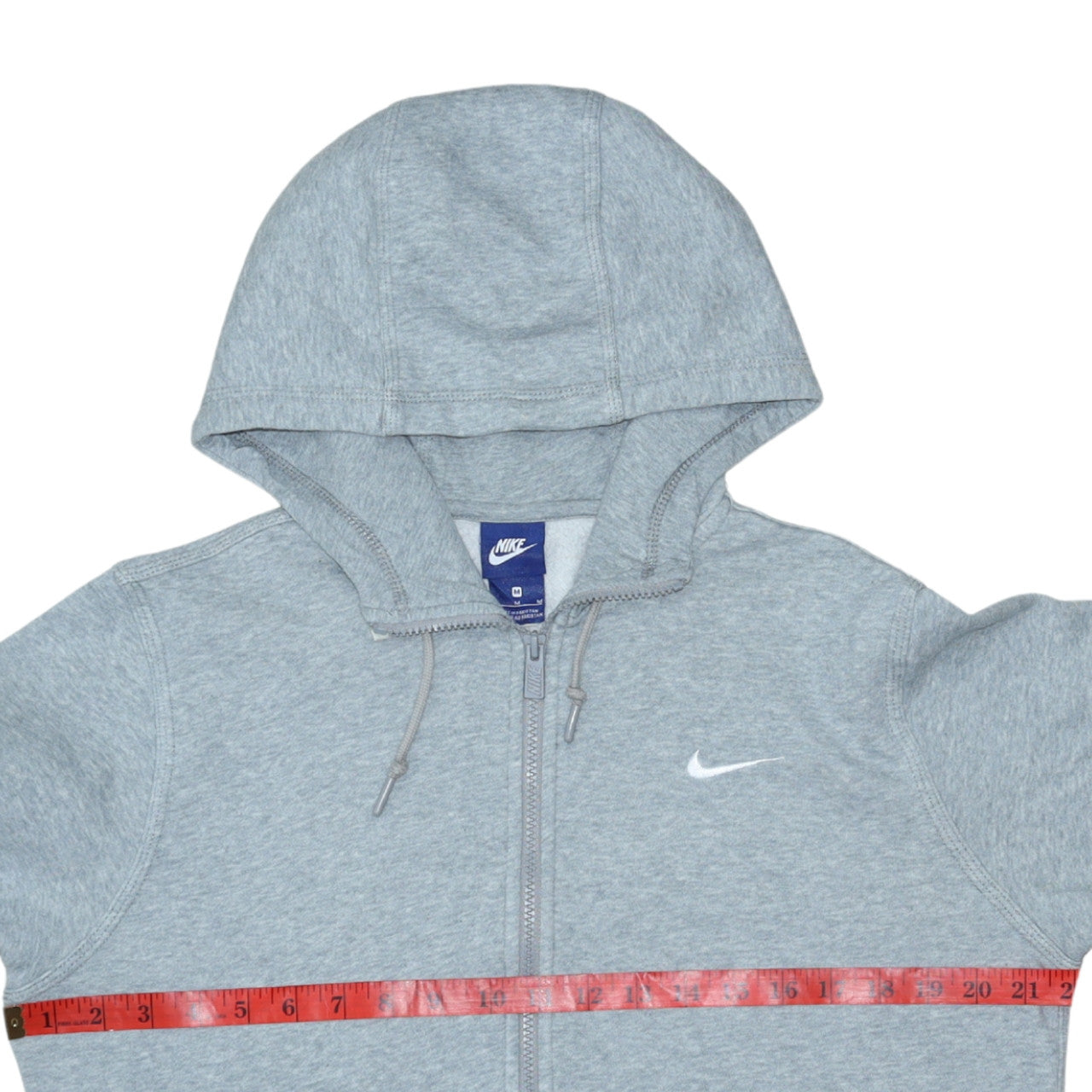 Mens UK Size M Nike Grey Full Zip Hoodie