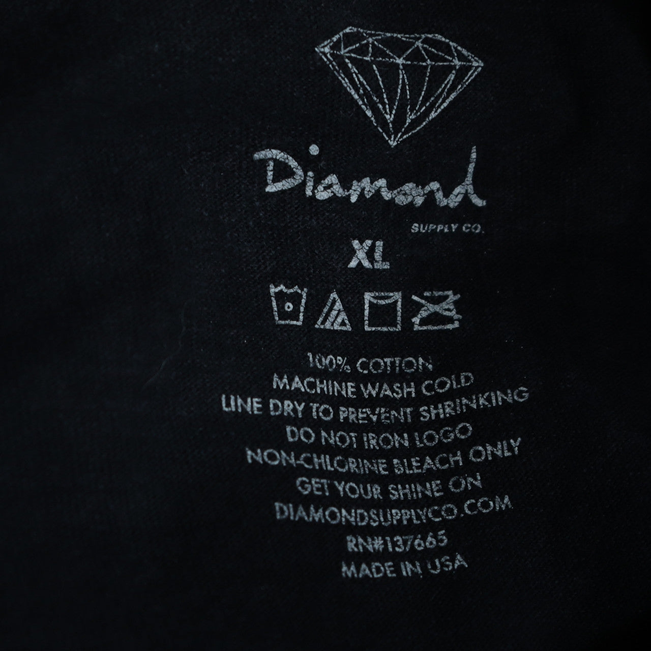 Mens UK Size XL Diamond Supply Co. Black Pullover Sweatshirt