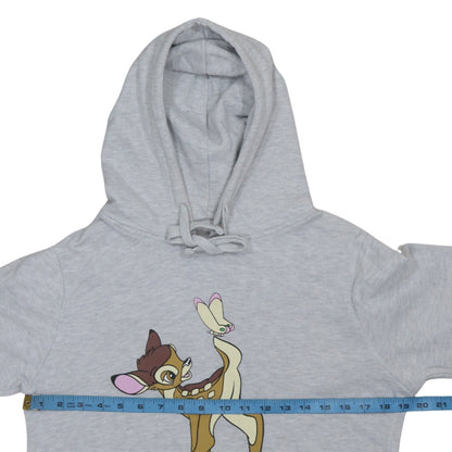 Womens UK Size 10 Disney Grey Pullover Hoodie