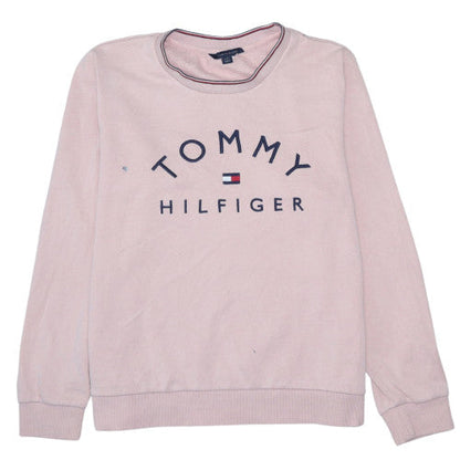 Womens UK Size L Tommy Hilfiger Pink Pullover Sweatshirt
