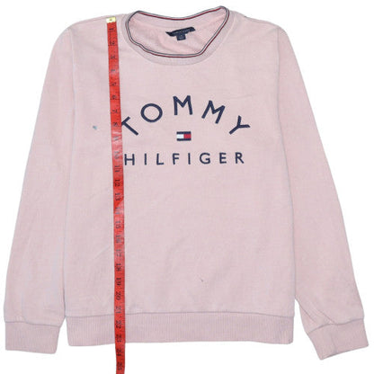 Womens UK Size L Tommy Hilfiger Pink Pullover Sweatshirt