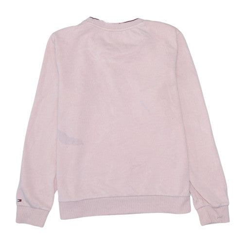 Womens UK Size L Tommy Hilfiger Pink Pullover Sweatshirt