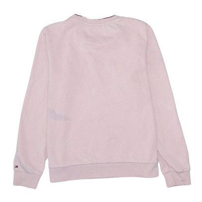 Womens UK Size L Tommy Hilfiger Pink Pullover Sweatshirt