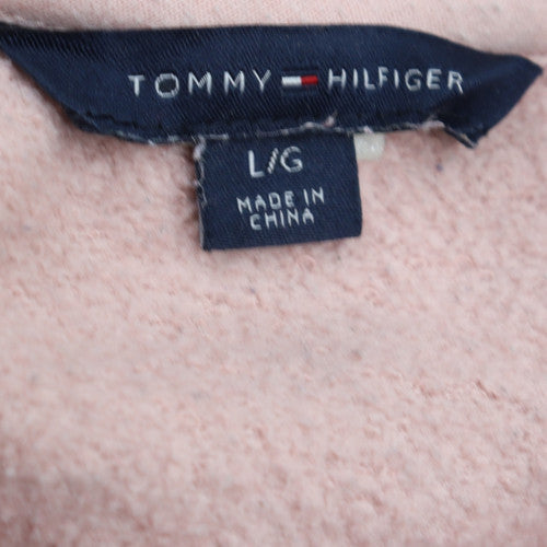 Womens UK Size L Tommy Hilfiger Pink Pullover Sweatshirt