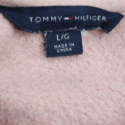 Womens UK Size L Tommy Hilfiger Pink Pullover Sweatshirt