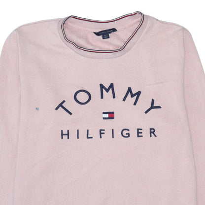 Womens UK Size L Tommy Hilfiger Pink Pullover Sweatshirt