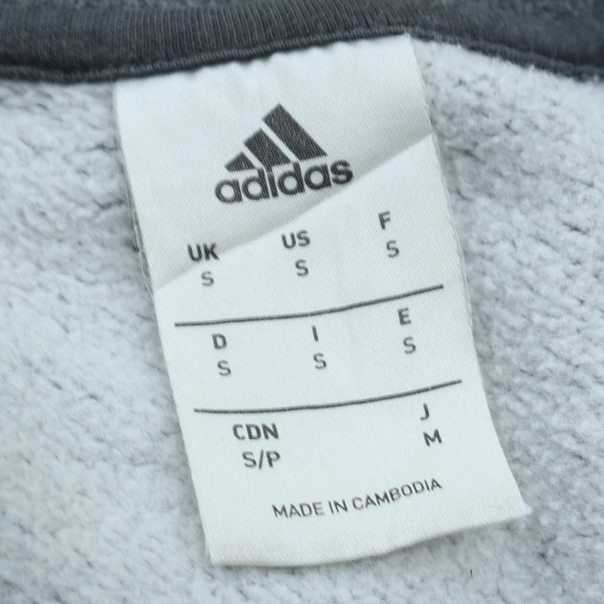 Mens UK Size S adidas Grey Pullover Sweatshirt