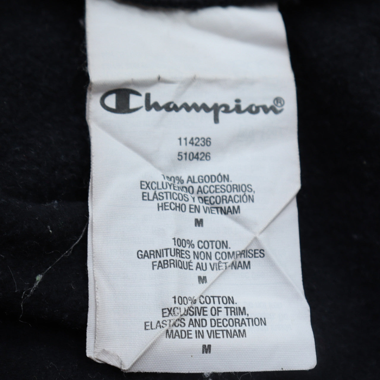 Womens UK Size M Champion Black Pullover Hoodie
