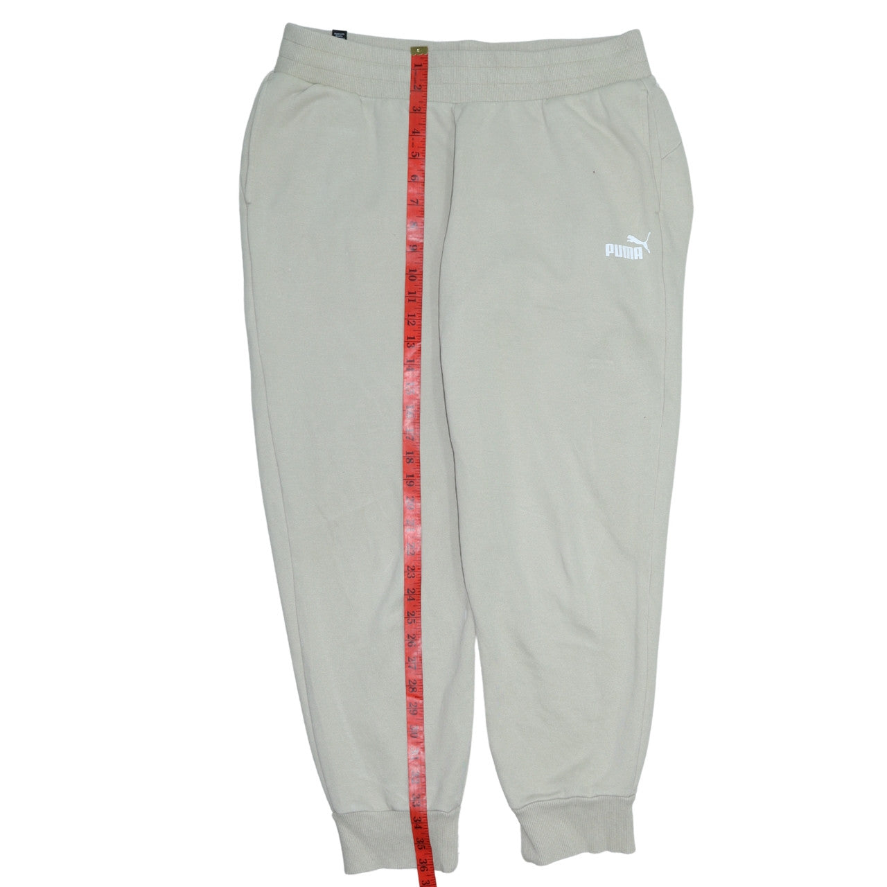 Mens UK Size L PUMA Regular Fit Jogger Beige Trousers