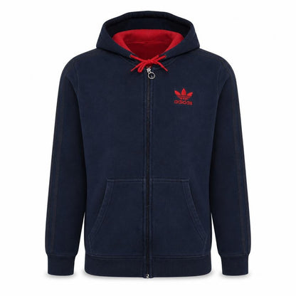 Mens UK Size M adidas Blue Full Zip Hoodie