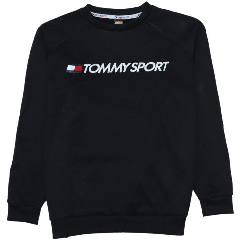 Mens UK Size M Tommy Sport Black Pullover Sweatshirt