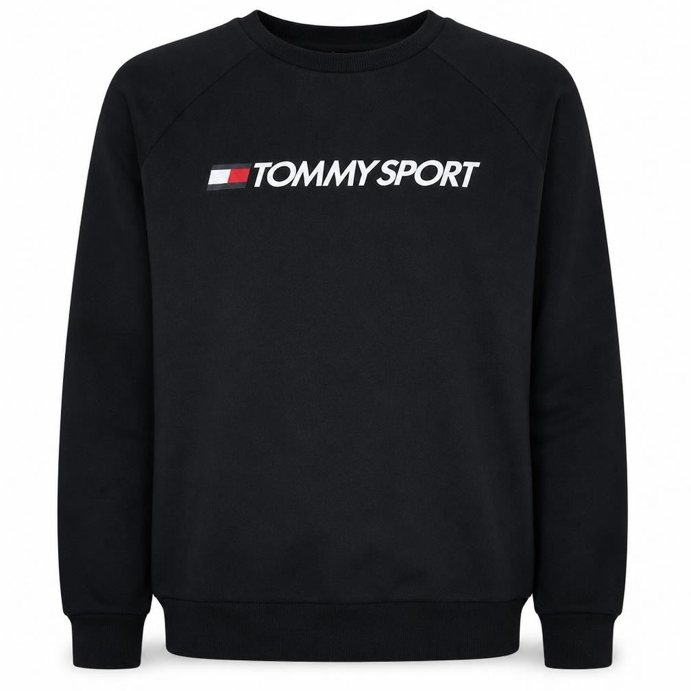 Mens UK Size M Tommy Sport Black Pullover Sweatshirt