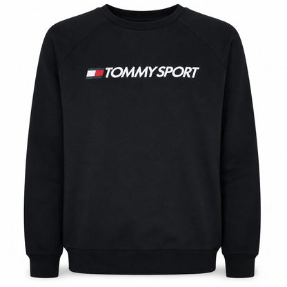 Mens UK Size M Tommy Sport Black Pullover Sweatshirt