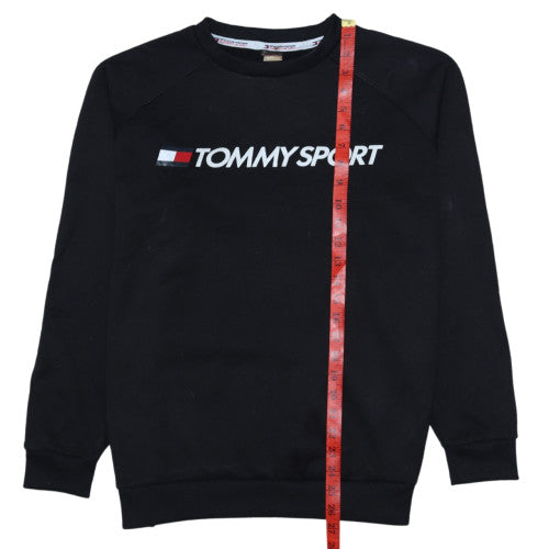 Mens UK Size M Tommy Sport Black Pullover Sweatshirt