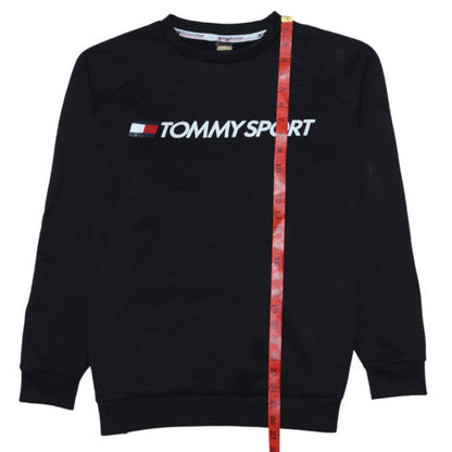 Mens UK Size M Tommy Sport Black Pullover Sweatshirt