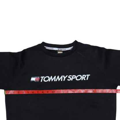 Mens UK Size M Tommy Sport Black Pullover Sweatshirt