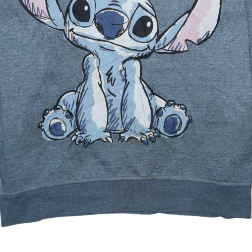 Womens UK Size L Disney Blue Pullover Hoodie