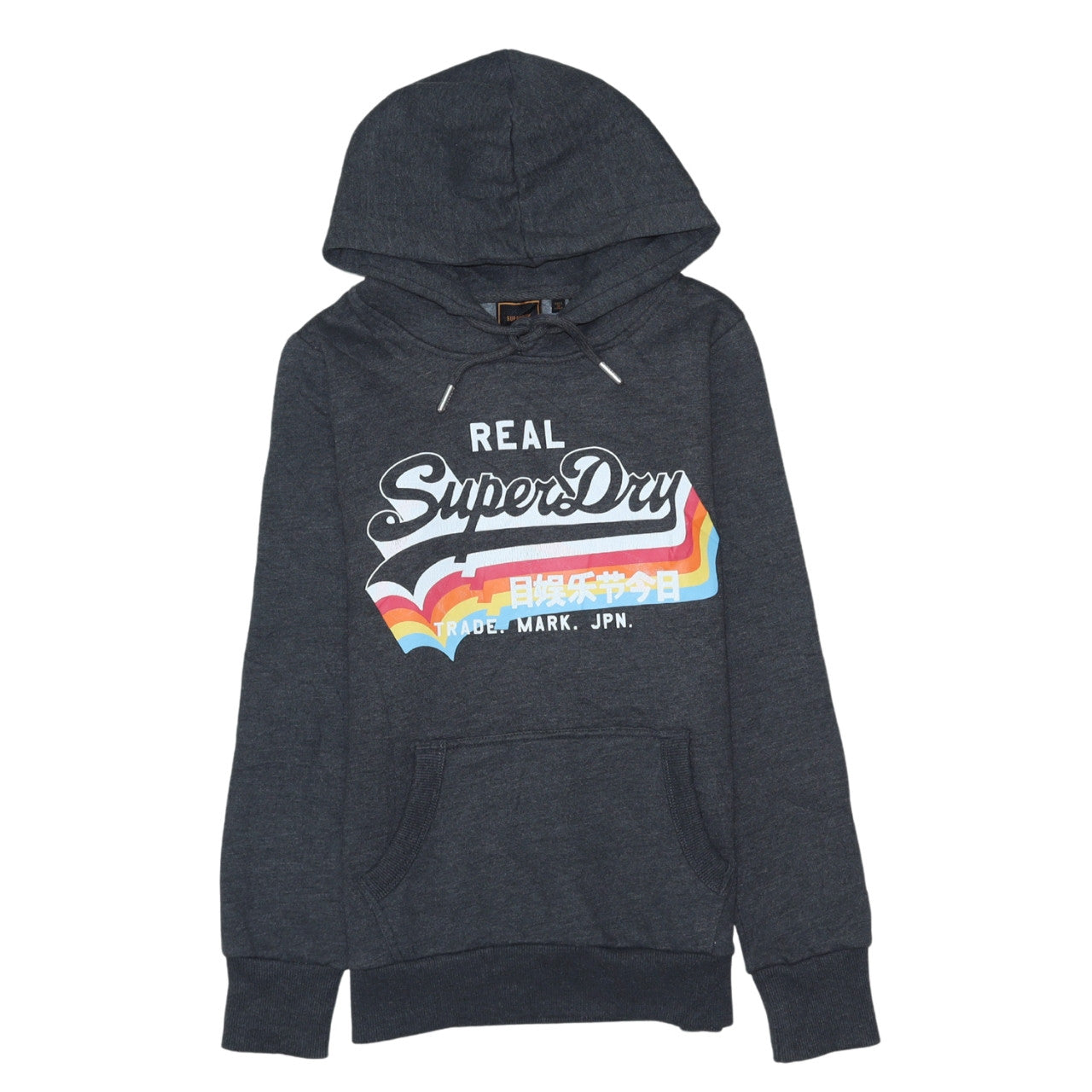 Womens UK Size M Superdry Grey Pullover Hoodie