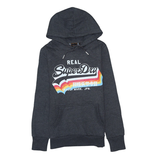 Womens UK Size M Superdry Grey Pullover Hoodie