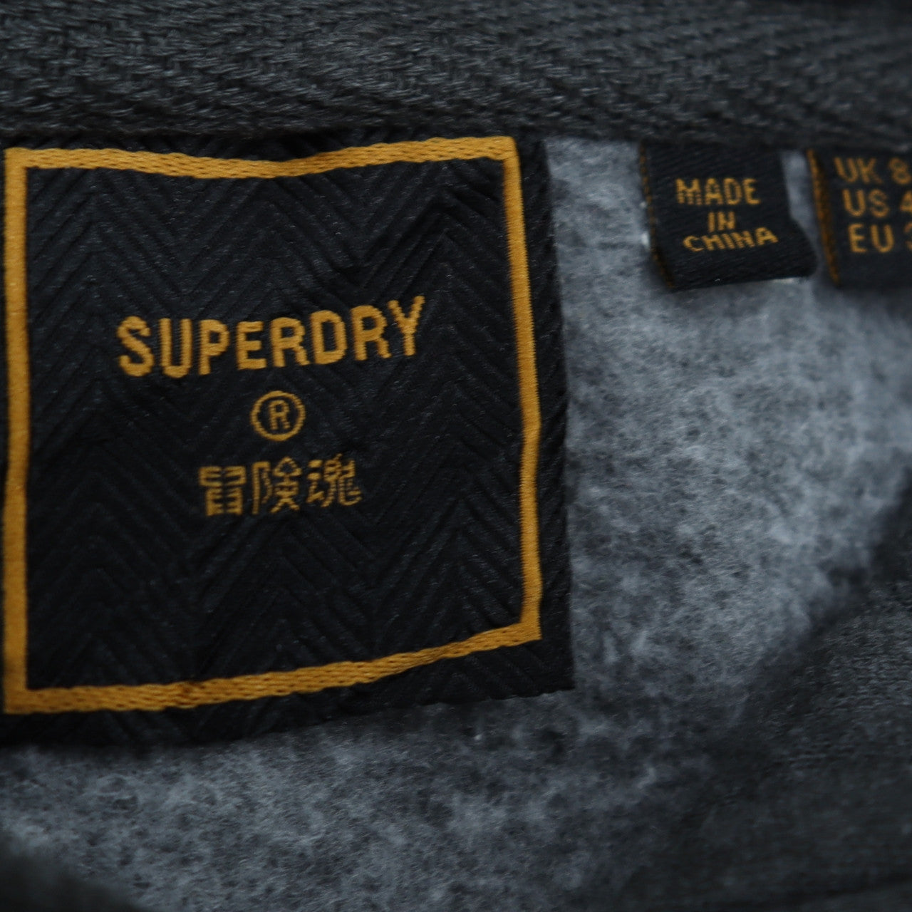 Womens UK Size M Superdry Grey Pullover Hoodie